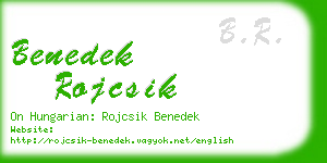 benedek rojcsik business card